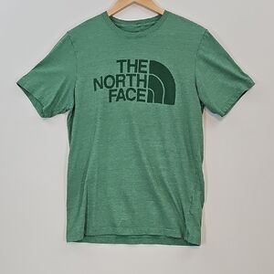 The North Face Men's Half Dome Logo Tee | Heather Green | Size M | Short Sleeve
